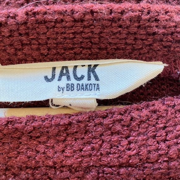 Bb Dakota Burgundy Button Sweater - Picture 4 of 5